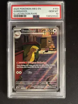 Gumshoos IR PSA 10 Pokemon Mega Evolution 153/132 ME01 - Image 1