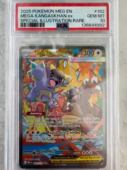 Mega Kangaskhan ex 182 Illustration Rare PSA 10 Mega Evolution Pokemon TCG - Image 1