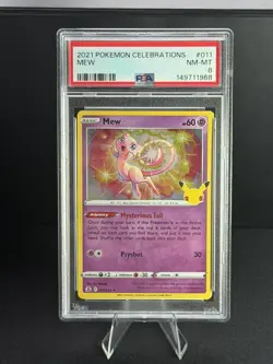 2021 POKEMON CELEBRATIONS #011 MEW PSA 8 FRESH CERT!! - Image 1