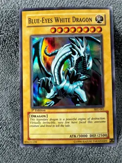 1996 Yu-Gi-Oh BLUE EYES WHITE DRAGON SKE 001 1ST EDITION - Image 1