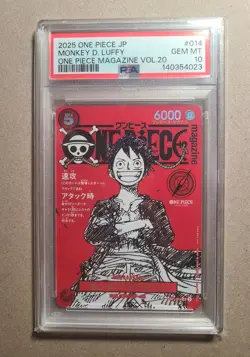 [PSA 10] Monkey D. Luffy ST21-14 One Piece Magazine Vol 20 Promo - Image 1