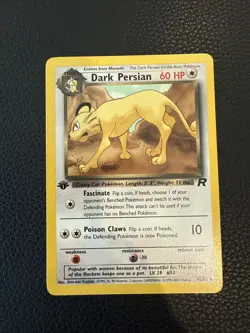 Dark Persian 42/82 Team Rocket 1st Edition Pokemon Card - MP - Image 1