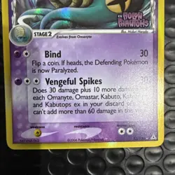 Pokemon Omastar 13/110 EX Holon Phantoms Holo Rare Card NM- - Image 3