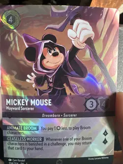 Disney Lorcana TCG the First Chapter Mickey Mouse Wayward Sorcerer Card - Image 3
