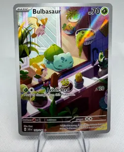 Bulbasaur 143/142 SV07 Stellar Crown – Full Art Holo – PSA – Pokemon Card NM - Image 1