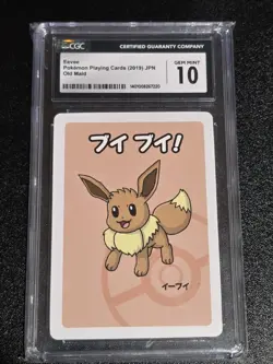 Pokemon Playing Cards (2019) Japanese Old Maid- Eevee Gem Mint 10 CGC Graded TCG - Image 1