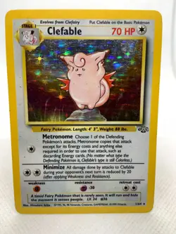 Clefable 1/64 Jungle Set 1999 Holofoil Rare Holo Original Series Pokemon Card - Image 1