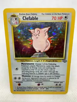 Clefable 1/64 Jungle Set 1999 Holofoil Rare Holo Original Series Pokemon Card - Image 3