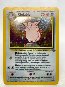 Clefable 1/64 Jungle Set 1999 Holofoil Rare Holo Original Series Pokemon Card - Image 4