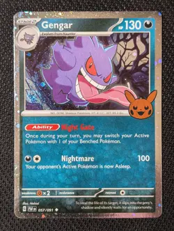 Pokemon Gengar Cosmos Holo Trick or Trade Booster 057/091 2024 TCG Foil Card - Image 1