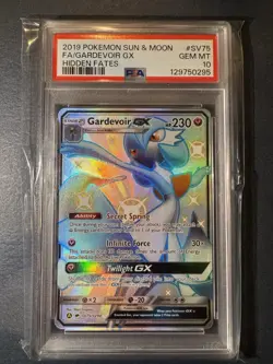 Gardevoir GX PSA 10 English Pokemon Card SV75 Hidden Fates 2019 Sun & Moon - Image 1