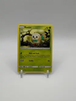 Rowlet 17/236 Common Yuka Morii SM - Cosmic Eclipse Pokemon Card - Image 1