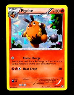 2011 Pokemon PIGNITE Black & White CRACKED ICE HOLO Base Set PROMO Card 17/114 - Image 1
