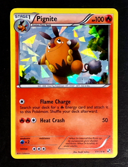 2011 Pokemon PIGNITE Black & White CRACKED ICE HOLO Base Set PROMO Card 17/114 - Image 2