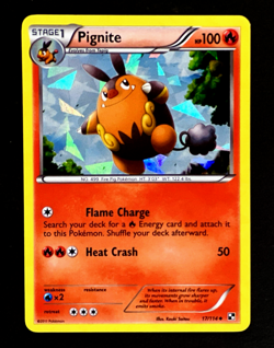 2011 Pokemon PIGNITE Black & White CRACKED ICE HOLO Base Set PROMO Card 17/114 - Image 3