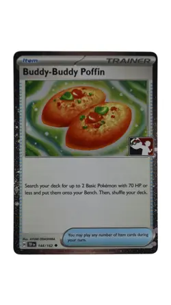 Prize Pack Series Cards Uncommon Holo 144/162 Buddy-Buddy Poffin - Image 1