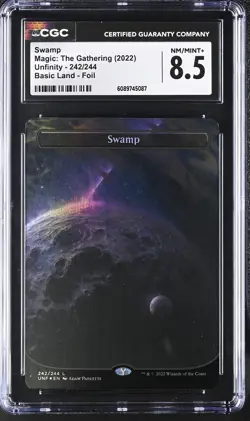 CGC 8.5 Swamp 2022 Unfinity #242/244 Foil Magic: The Gathering - Image 1