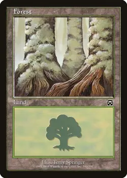 Forest 350 1x FOIL MtG FOIL Mercadian Masques PLAYED - Image 1