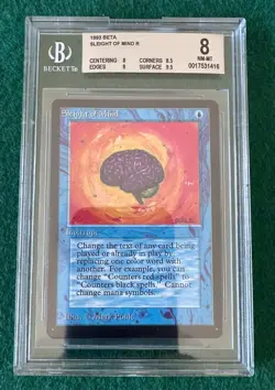 Sleight Of Mind - BETA - MTG - BGS 8. NM-MT Quad ++. More MTG In My Store. - Image 1