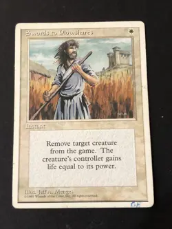 Swords To Plowshares X1 4th Edition Condition See Pics , Ink Bottom Right Corner - Image 1