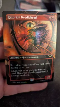 1x Razorkin Needlehead NM Borderless Foil DSK MTG x1 - Image 1