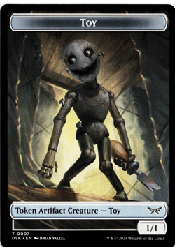 Toy / Manifest Double-Sided Token [Duskmourn: House of Horror] Magic MTG DSK NM - Image 2