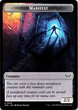 Toy / Manifest Double-Sided Token [Duskmourn: House of Horror] Magic MTG DSK NM - Image 3