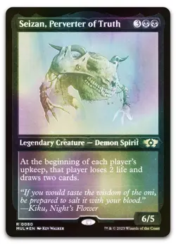 Seizan, Perverter of Truth (Foil Etched) #80 NM March of the Machine Magic MTG - Image 1