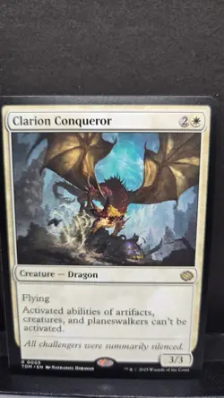 MTG, NM Clarion Conqueror Tarkir: Dragonstorm Regular - Image 1