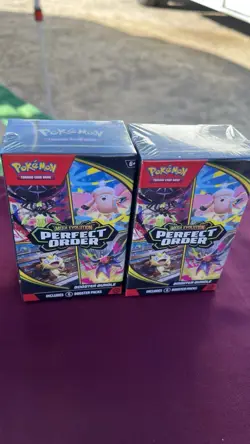 Pokemon Mega Evolution Perfect Order Booster Bundle 2 Box Set Meowth Clefable - Image 1
