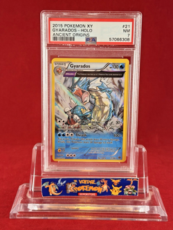 2015 Pokemon XY Ancient Origins GYARADOS Holo Card #21 PSA 7 - Image 1