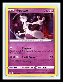💥 Mewtwo Holofoil Holo Rare Crown Zenith 059/159 Pokemon TCG - Image 1