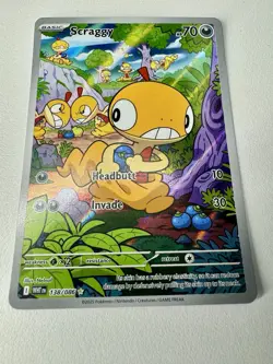 Scraggy Illustration Rare SV: White Flare 138/086 Pokemon Trading Card Game NM - Image 2