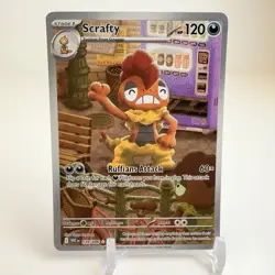 Pokemon TCG Scrafty Card 139/086 White Flare Illustration Rare English - Image 1