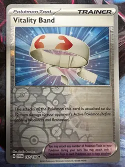Vitality Band 197/198 Scarlet & Violet Base Set Pokemon Reverse Holo Foil Nice! - Image 1