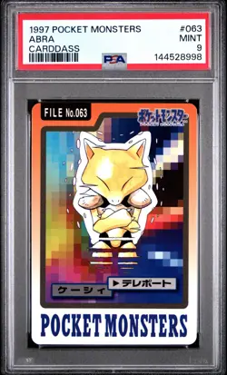 PSA 9 2026 CERT ABRA 1997 POCKET MONSTERS CARDDASS #063 - Image 1