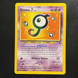 Pokemon Vintage Promo Unown [J] #38 Wotc Black Star VHS DVD Promo 2001 - Image 1