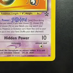 Pokemon Vintage Promo Unown [J] #38 Wotc Black Star VHS DVD Promo 2001 - Image 4