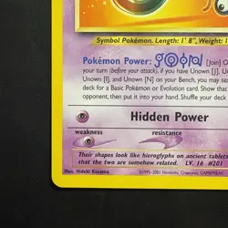 Pokemon Vintage Promo Unown [J] #38 Wotc Black Star VHS DVD Promo 2001 - Image 5