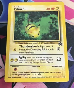 2000 Pokemon Black Star Promo Pikachu Lightly Played No.27 - Image 1