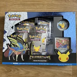 Pokemon Celebrations Deluxe Pin Collection Box Zacian lv.X New & Sealed - Image 1