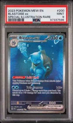 2023 Pokemon Mew En-151 Blastoise ex Special Illustration Rare 200/165 PSA 9 - Image 1