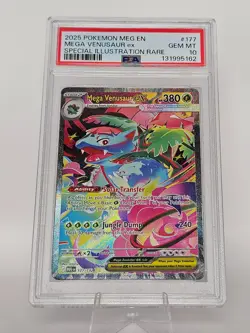 Pokemon Mega Venusaur ex Mega Evolution Special Illustration Rare #177 PSA 10 - Image 1