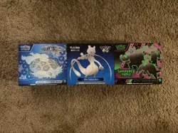3 Pokemon ETB’s With No Packs/Promo - Stellar Crown, Pokemon Go, Shrouded Fable - Image 1