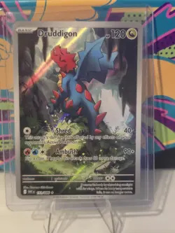 Pokemon TCG Druddigon 151/086 Sv: White Flare Illustration Rare Full Art Holo - Image 1