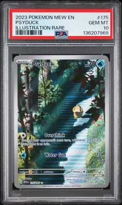 2023 POKEMON MEW EN-151 ILLUSTRATION RARE #175 PSYDUCK PSA 10 - Image 1