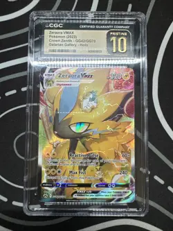 CGC 10 Pristine Zeraora VMAX GG42/GG70 Galarian Gallery Crown Zenith Pokemon - Image 1