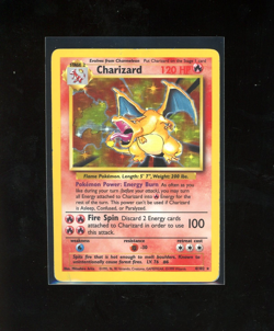 1999 Pokemon Game Base Set Charizard 4/102 Holo Foil Rare Unlimited WOTC - Image 1