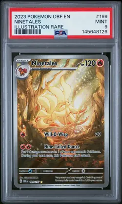 Ninetales 199/197 Illustration Rare Obf En-obsidian Flames Pokemon PSA 9 *126 - Image 1