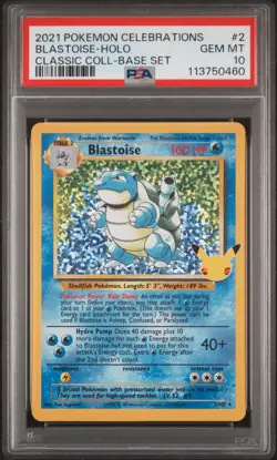 Blastoise Holo 2 Celebrations Classic Collection Pokemon PSA 10 *460 - Image 1